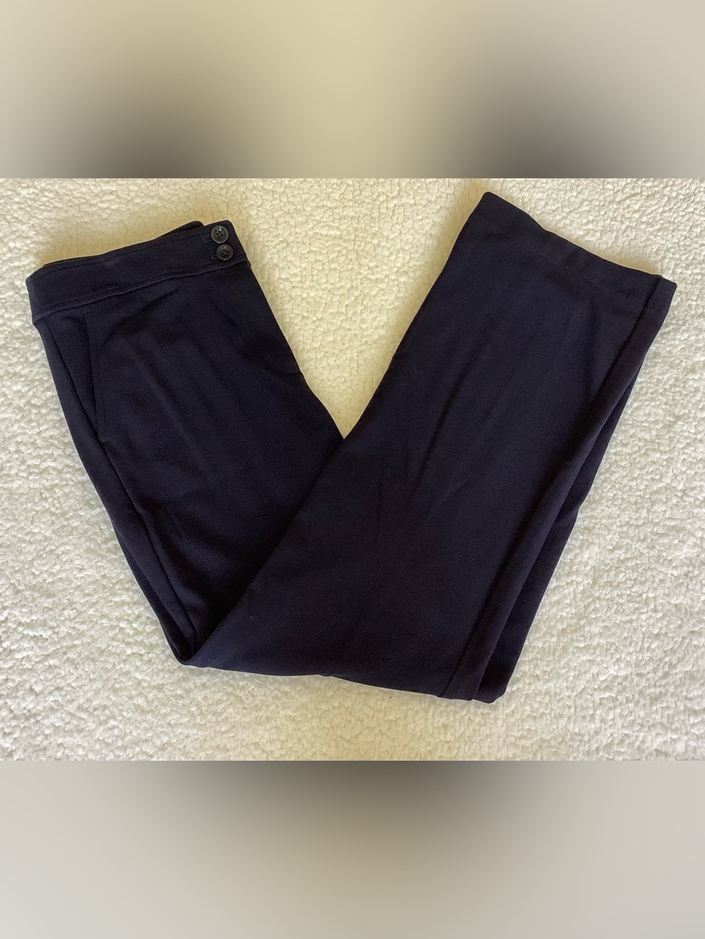Talbots Navy Italian‎ Knit Pants 6P Quiet Luxury Career Office Chic